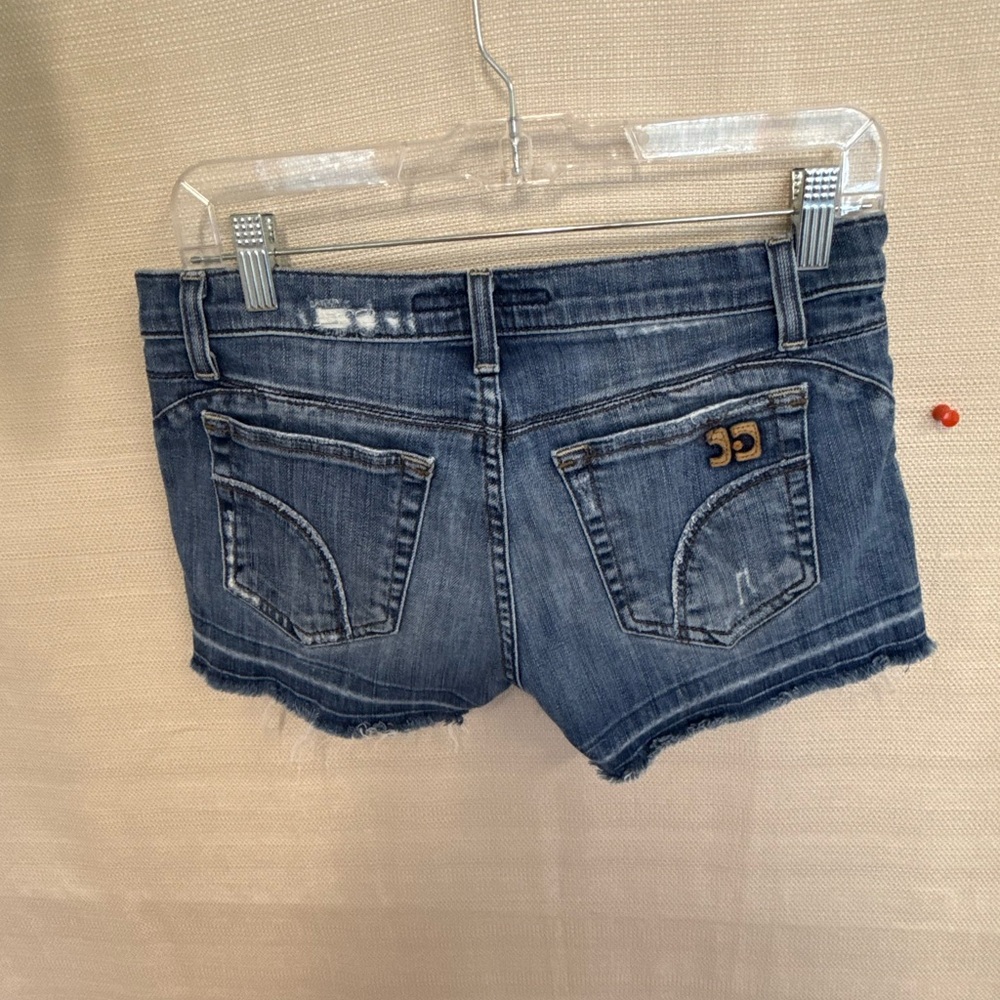 Joe's Jeans Distressed Blue Denim Shorts - Picture 2 of 2